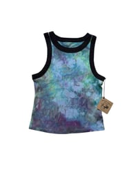 Image 2 of M Ladies Fitted Knit Contrast Tank in Mermaid  Ice Dye