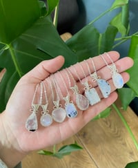 Image 2 of SILVER MYSTERY CRYSTAL NECKLACES