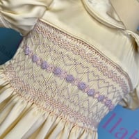 Image 3 of girls Emily Louise pyjamas  (cream and lilac) 
