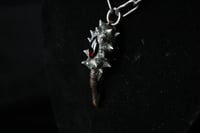 Image 1 of Dead Good spikey pheasant toe garnet necklace