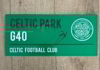 Signed Daizen Maeda Celtic FC Street Sign