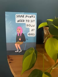 Image 1 of Some Punks Need to Sit Down A5 print 