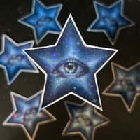 Image 1 of “We’re made of stars” holographic artwork sticker 
