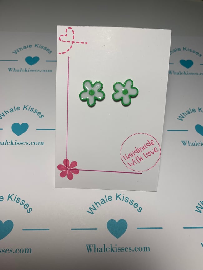 Cartoonish flower earrings