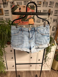 Image 1 of Sexy rolled denim shorts 