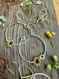 Image 4 of Round Spring Bouquet Earrings with Opal & Citrine
