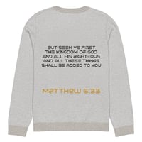 Image 3 of I Can I Am " God First" soft knit crew-neck sweater 