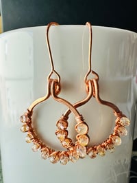 Image 3 of Citrine Hoop Earrings