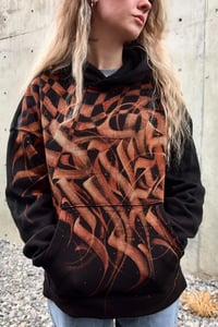 Image 1 of “Imagine”  calligraphy bleach art on unisex hoodie - size M - 1of1