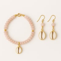 Image 1 of Goddess Energy Set – Consecrated Rose Quartz Jewelry Trio for Love, Abundance & Divine Power