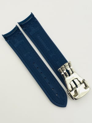 Image of 20mm-22mm blue Nylon silicone Rubber Watch Strap Band,Omega seamaster Planet Ocean.