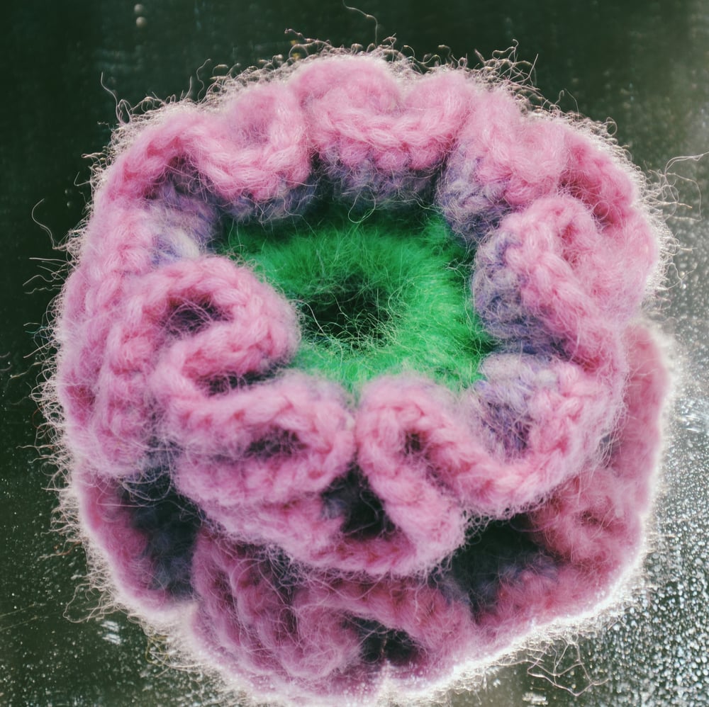 Image of crocheted scrunchies small