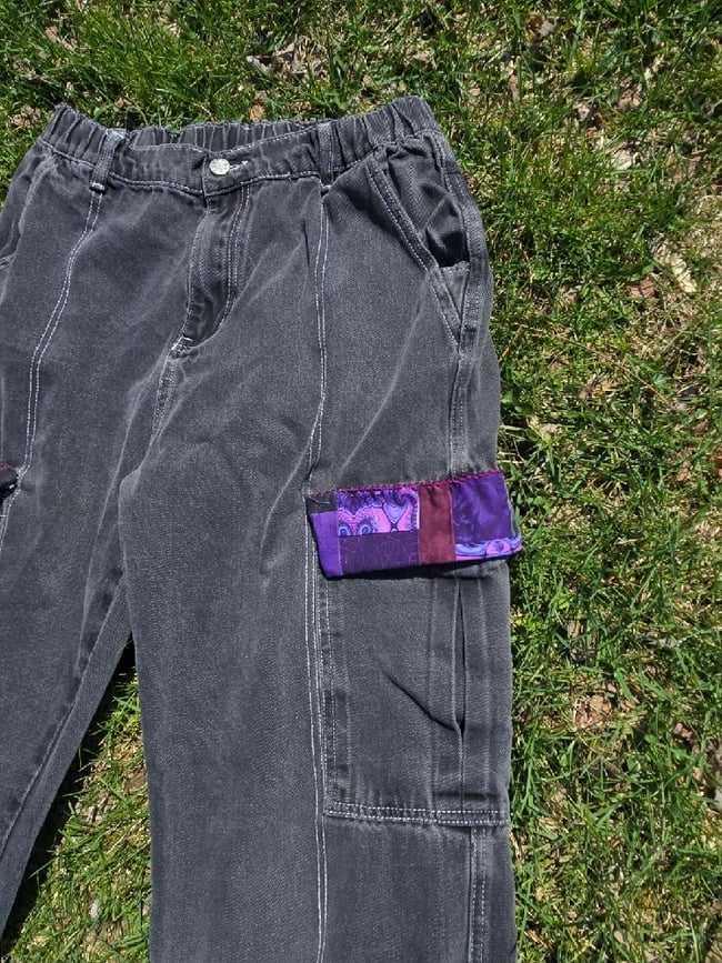 Patchwork Cargo Pants womens large