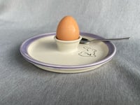 Image 2 of  Rabbit Decorated Egg Plate PURPLE 
