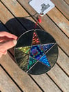 5” dichroic pentagram (black)