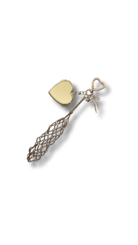 Image 2 of Love in Motion Heart Keychain with Heart Mirror