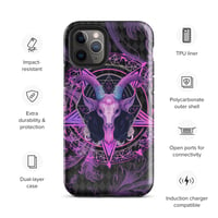 Image 3 of Dark Goth Baphomet Goat and Pentagram Tough Case for iPhone®