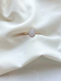 Image 1 of BM Oval Gold Filled 14k Ring (add opal glitter option)