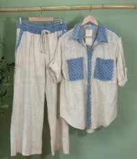 Alice Cotton Denim  Beige Set