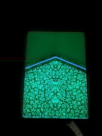 Image 5 of Margarita G10 & @Kaoticartworks 3-D Resin GLOW Segmented Knife Scales