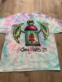 Image 5 of 1/1 Airbrush Tshirt on a 2XL Tie Dye Tshirt