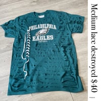 Medium Eagle green lace destroyed 