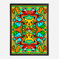 Image 1 of Pikabit with Metallic Gold Foil Print, 24x18”, LE:50