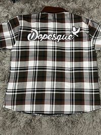 Image 3 of Dopesque flannel (brown/white/olive)