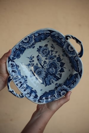 Image of Schüssel mit Griffen, Delfter Blau