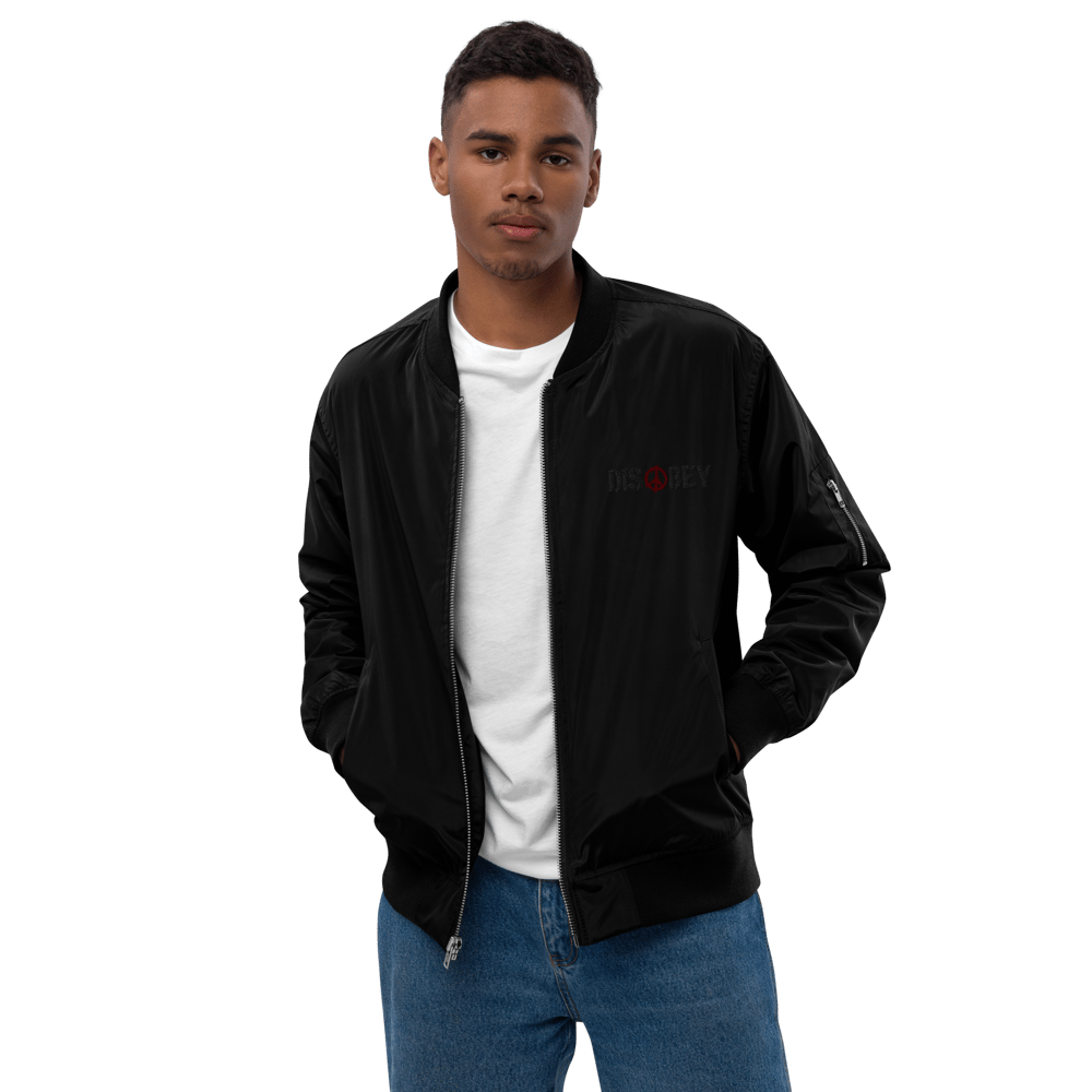 DISOBEY EMBROIDERED PREMIUM RECYCLED BOMBER JACKET