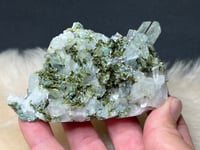 Image 1 of Epidote On Quartz Crystal Specimen #2102
