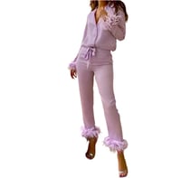 Image 7 of Elegant Fur Blazer And Pants Set