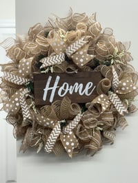 Burlap Home Door Wreath