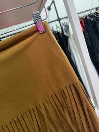 Image 2 of faux fringe boho skirt 