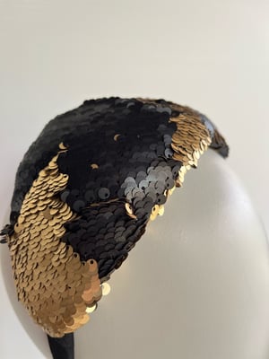 Image of Gold and black sequin bandeau