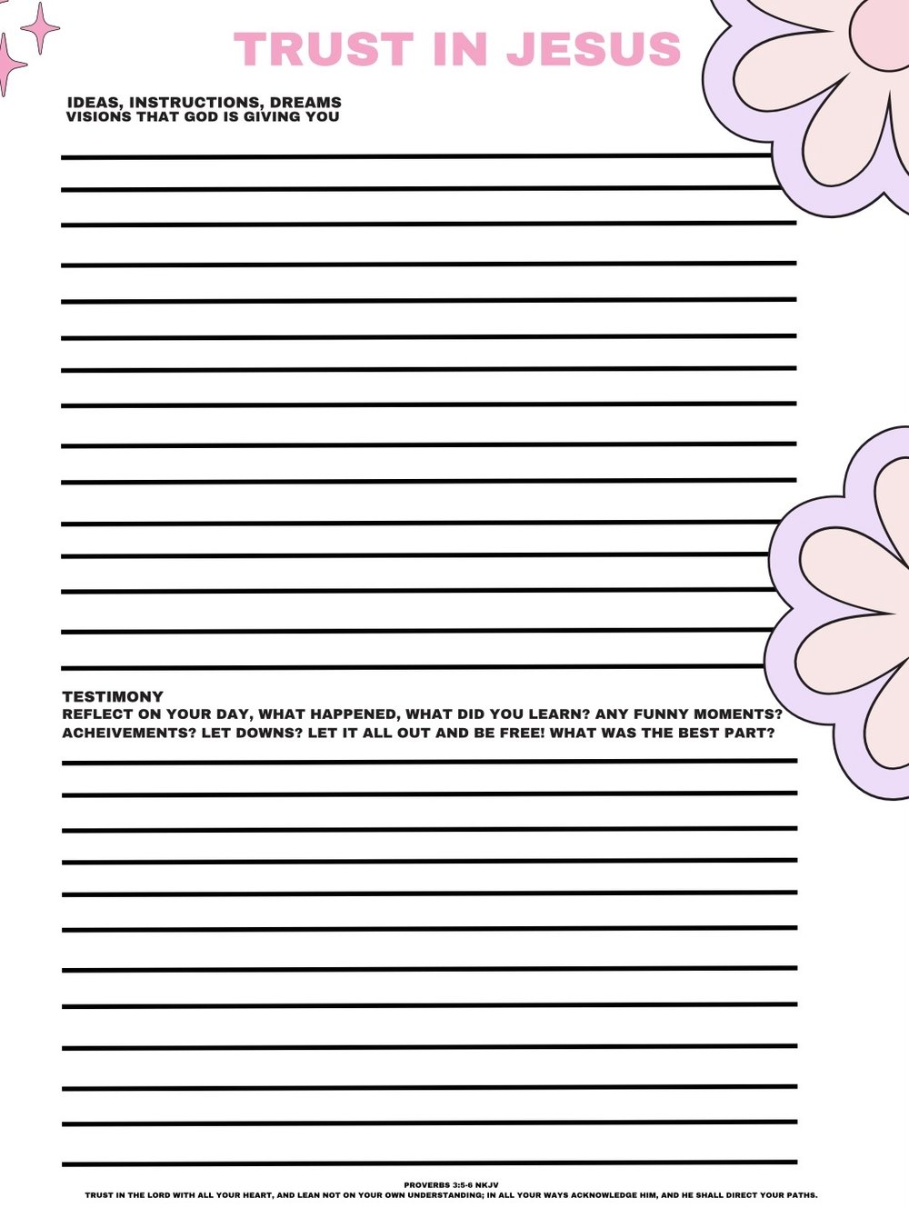 Image of TRUST IN JESUS PRAYER JOURNAL