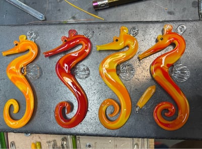 Image of Custom order seahorse ornament set