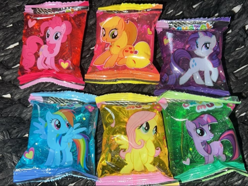 Image of My Little Pony Glitter Crystal Mud Slime Set of 6 