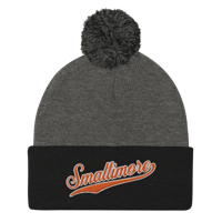 Embroidered Smaltimore Pom-Pom Beanie