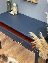 Image 4 of Dark blue stag console table /desk/dressing table 