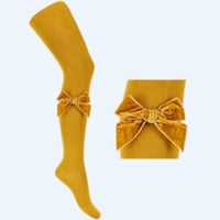 Image 3 of Velvet Bow Tights 