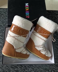 Image 1 of PLUSH BROWN MOON BOOTS