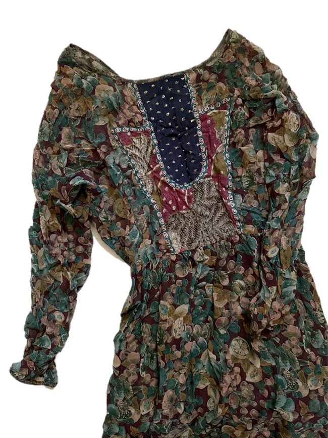 1970s Koos van den Akker chiffon low back bohemian dream dress 