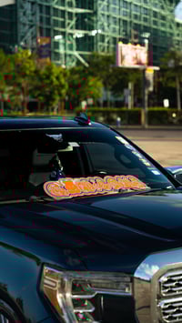 Image 1 of GOMILONA ENGRAVE WINDSHIELD (ORANGE/CHROME)