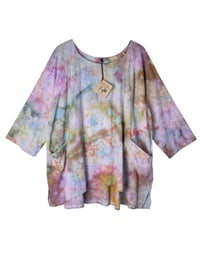 Image 2 of M Cotton Forager Top in Muted Watercolor Ice Dye