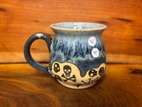 Image 1 of Blue Drip Skull Mug