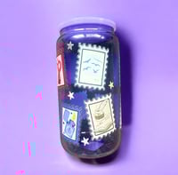 Image 2 of Album Stamps 16 OZ Glass Cup