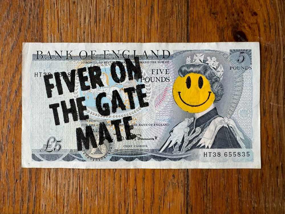 Image of Five Pound To Get In ( genuine bank note )