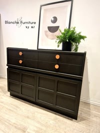 Image 1 of Gorgeous Nathan Sideboard in Black with Copper Handles