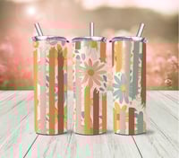 Image 1 of Daisy and Stripes 20oz Tumbler